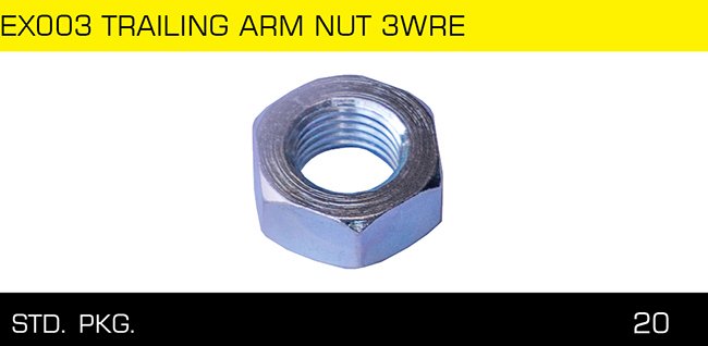 EX003 TRAILING ARM NUT 3WRE